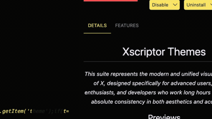 Xscriptor VSCode themes preview 1
